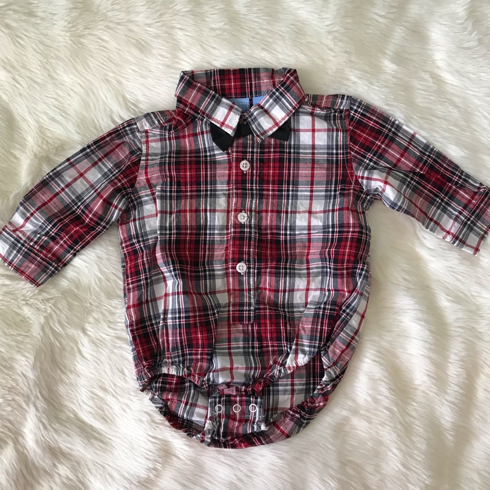Dressy Baby Boy Button-Up Onsie